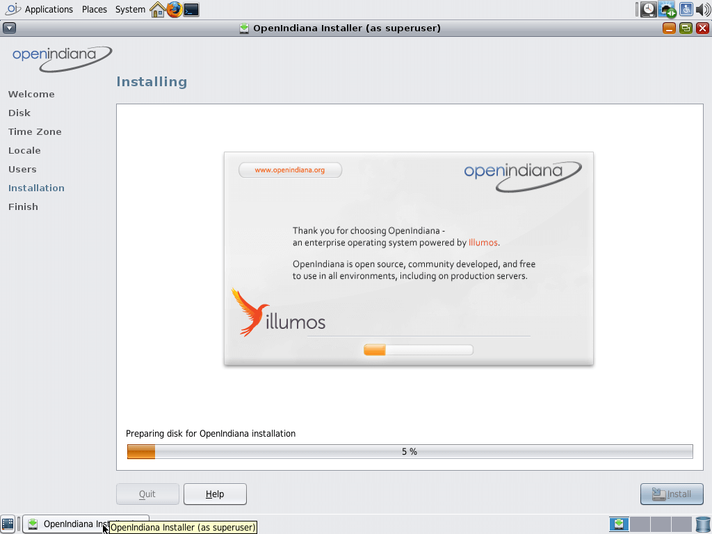 GUI Install | OpenIndianaDocs