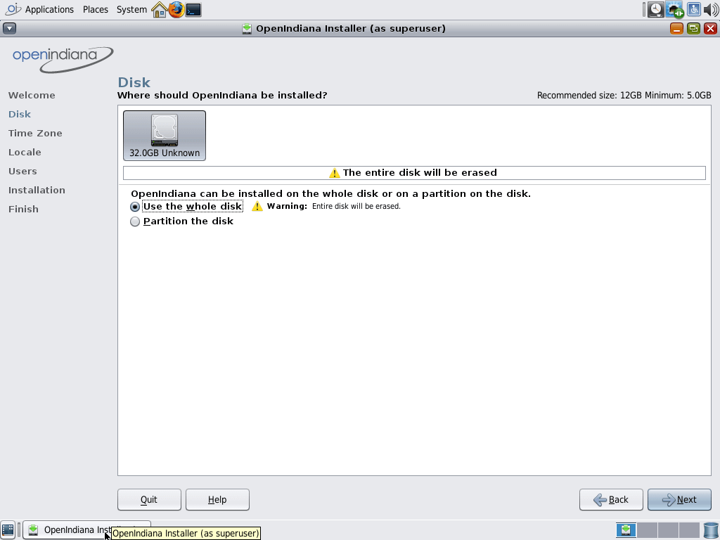 GUI Install | OpenIndianaDocs